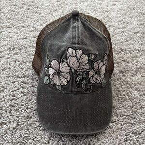 Floral Embroidered Cap